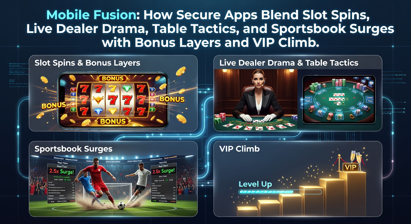 Smartphone mit integrierten Casino-Features wie Slots, Live-Dealer und Sportwetten in einer sicheren App