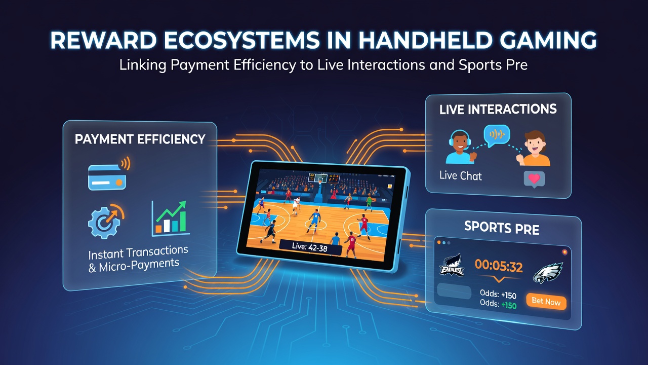 Darstellung von Verknüpfungen zwischen Zahlungen, Live-Spielen und Sportwetten in einer mobilen App